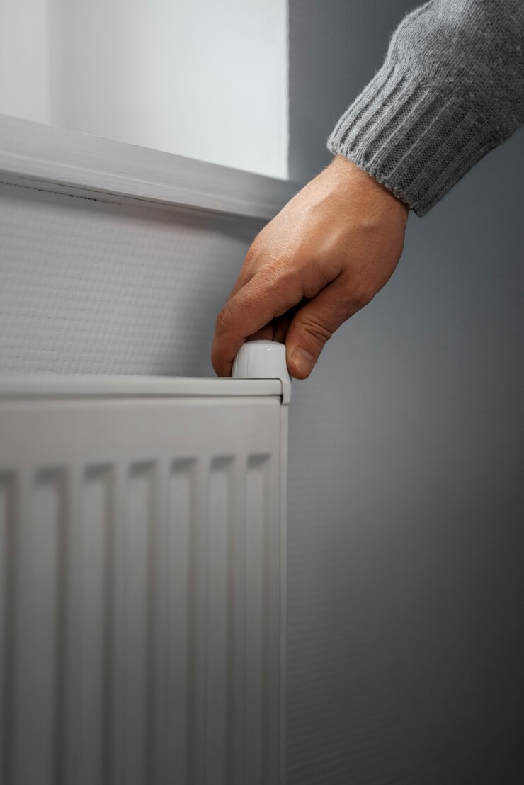 Image illustrant un radiateur moderne dans une pièce bien chauffée