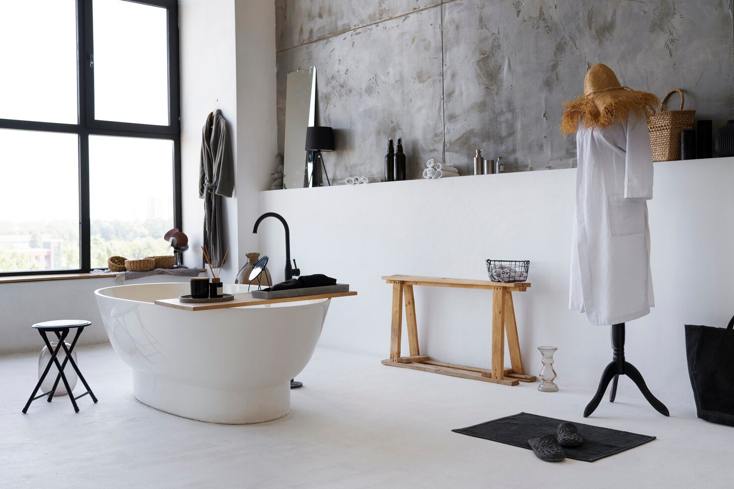 Image illustrant une salle de bain élégante et techniquement bien conçue