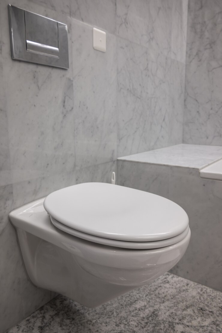 Image illustrant l'installation d'un WC suspendu dans une salle de bains